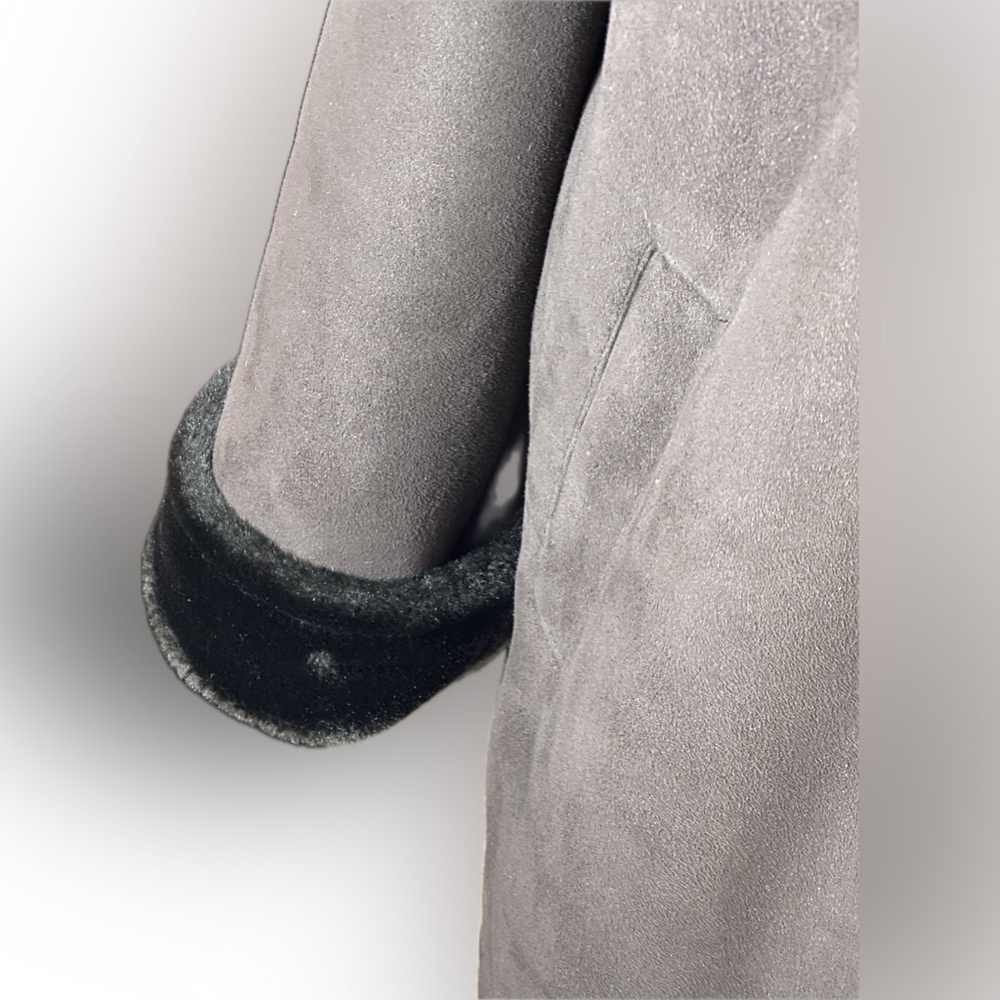Liz Claiborne Shearling Womans 1X, Suede look & feel, Fur look & feel. Coco BRWN - Picture 5 of 11